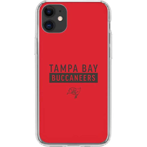 NFL Tampa Bay Buccaneers Red Performance Series iPhone 11 Clear Case
