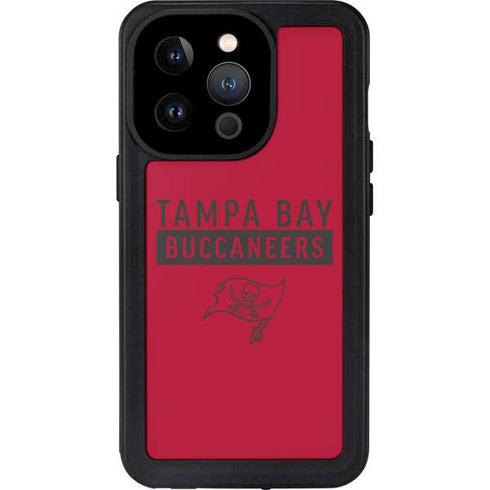 NFL Tampa Bay Buccaneers Red Performance Series iPhone 14 Pro Waterproof Case