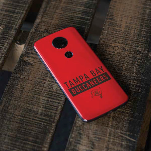 NFL Tampa Bay Buccaneers Red Performance Series Moto E5 Plus Skin