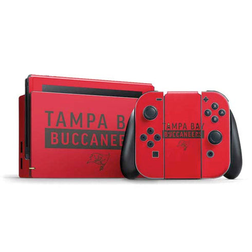 NFL Tampa Bay Buccaneers Red Performance Series Nintendo Switch Bundle Skin