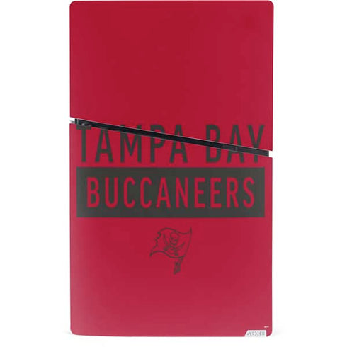 NFL Tampa Bay Buccaneers Red Performance Series PS5 Slim Digital Edition Bundle Skin