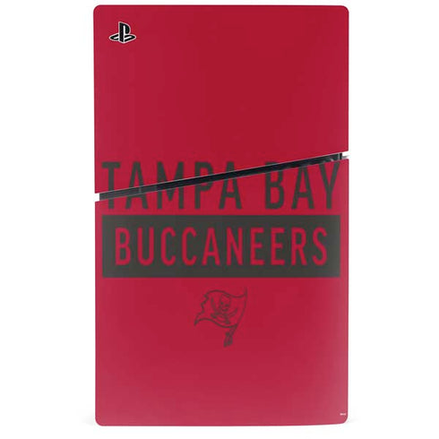 NFL Tampa Bay Buccaneers Red Performance Series PS5 Slim Digital Edition Console Skin
