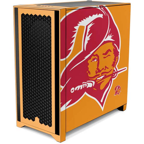 NFL Tampa Bay Buccaneers Retro Logo Corsair 4000D Tempered Glass Mid-Tower ATX Case Skin