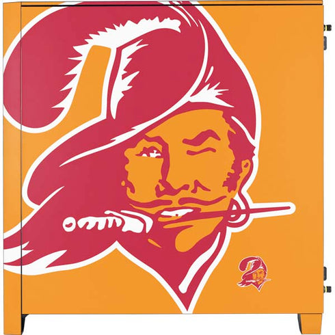 NFL Tampa Bay Buccaneers Retro Logo Corsair 4000D Tempered Glass Mid-Tower ATX Case Skin