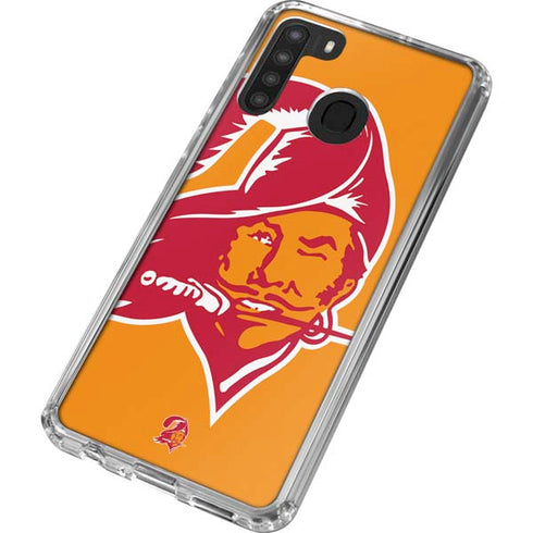 NFL Tampa Bay Buccaneers Retro Logo Galaxy A21 Clear Case