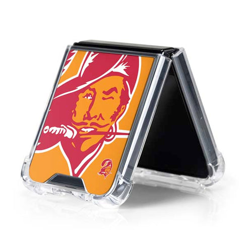 NFL Tampa Bay Buccaneers Retro Logo Galaxy Z Flip5 5G Clear Case
