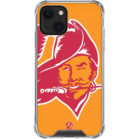 NFL Tampa Bay Buccaneers Retro Logo iPhone 14 Plus Clear Case