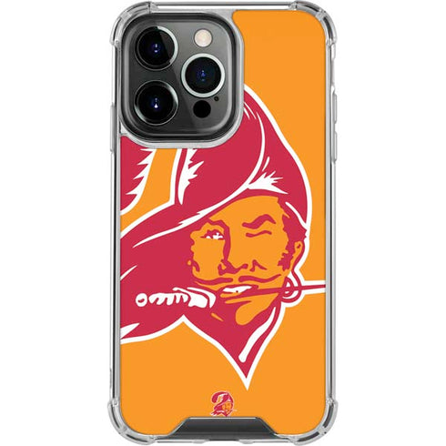 NFL Tampa Bay Buccaneers Retro Logo iPhone 15 Pro Clear Case