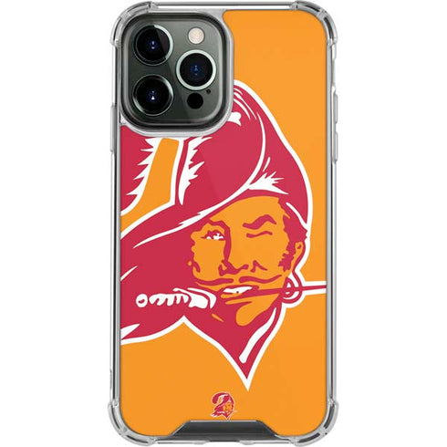 NFL Tampa Bay Buccaneers Retro Logo iPhone 14 Pro Max Clear Case