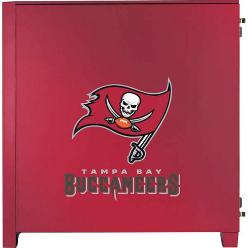 NFL Tampa Bay Buccaneers Team Jersey Corsair 4000D Tempered Glass Mid-Tower ATX Case Skin