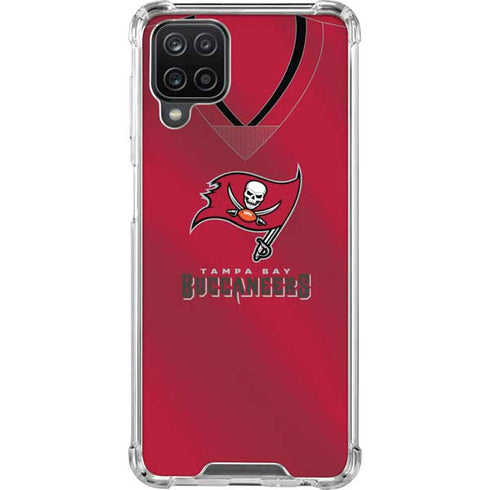 NFL Tampa Bay Buccaneers Team Jersey Galaxy A12 Clear Case