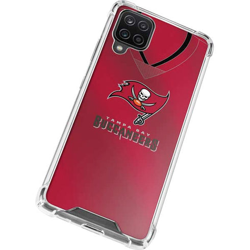 NFL Tampa Bay Buccaneers Team Jersey Galaxy A12 Clear Case