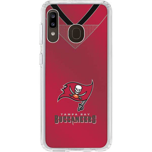 NFL Tampa Bay Buccaneers Team Jersey Galaxy A20 Clear Case