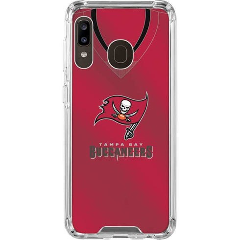 NFL Tampa Bay Buccaneers Team Jersey Galaxy A30 Clear Case