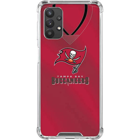 NFL Tampa Bay Buccaneers Team Jersey Galaxy A32 5G Clear Case