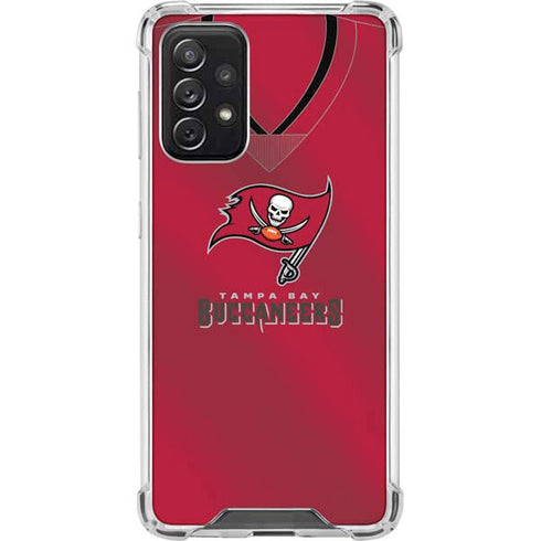NFL Tampa Bay Buccaneers Team Jersey Galaxy A72 5G Clear Case