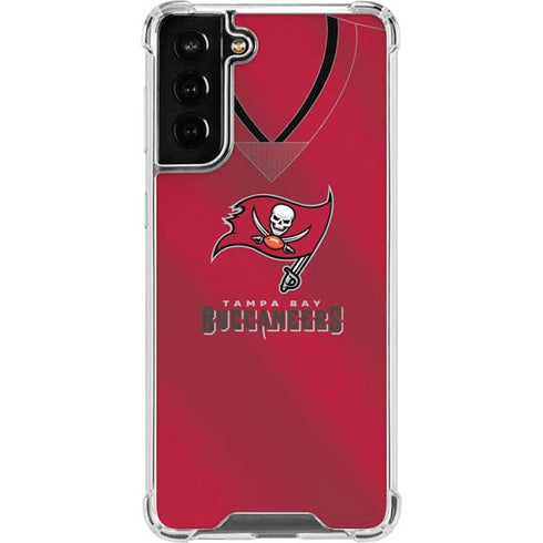 NFL Tampa Bay Buccaneers Team Jersey Galaxy S21 FE Clear Case