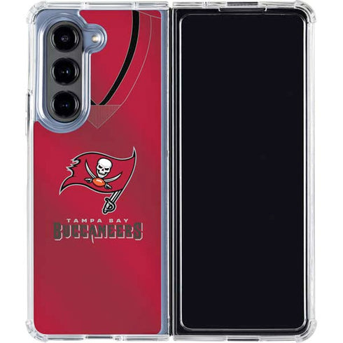 NFL Tampa Bay Buccaneers Team Jersey Galaxy Z Fold5 5G Clear Case