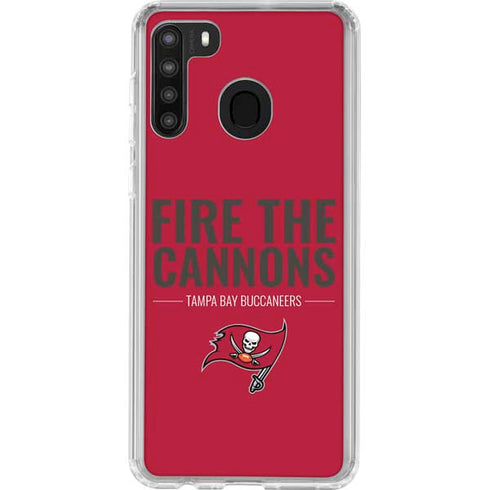 NFL Tampa Bay Buccaneers Team Motto Galaxy A21 Clear Case