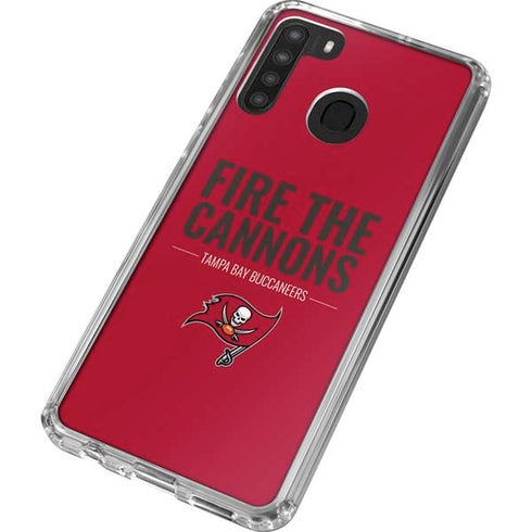 NFL Tampa Bay Buccaneers Team Motto Galaxy A21 Clear Case