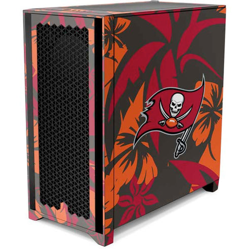 NFL Tampa Bay Buccaneers Tropical Print Corsair 4000D Tempered Glass Mid-Tower ATX Case Skin