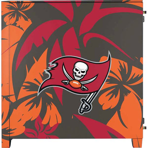 NFL Tampa Bay Buccaneers Tropical Print Corsair 4000D Tempered Glass Mid-Tower ATX Case Skin