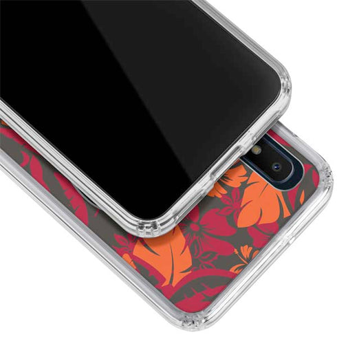 NFL Tampa Bay Buccaneers Tropical Print Galaxy A10e Clear Case