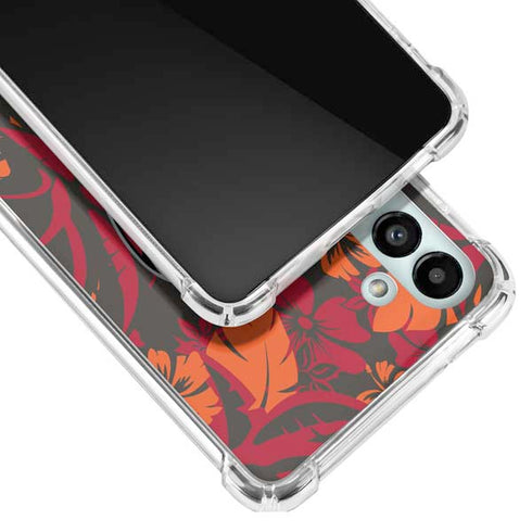 NFL Tampa Bay Buccaneers Tropical Print Galaxy A13 5G Clear Case