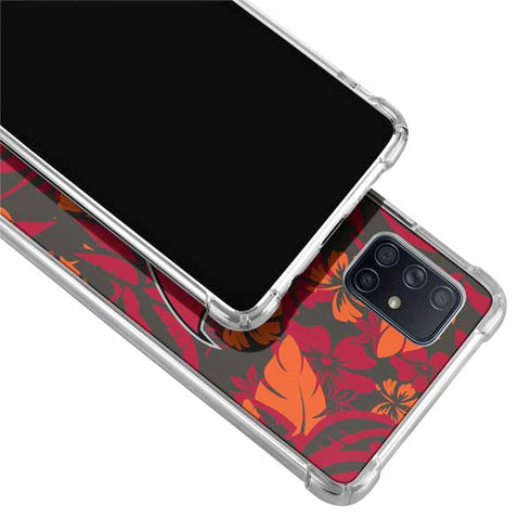 NFL Tampa Bay Buccaneers Tropical Print Galaxy A51 5G Clear Case