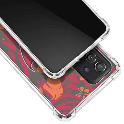 NFL Tampa Bay Buccaneers Tropical Print Galaxy A52 5G Clear Case
