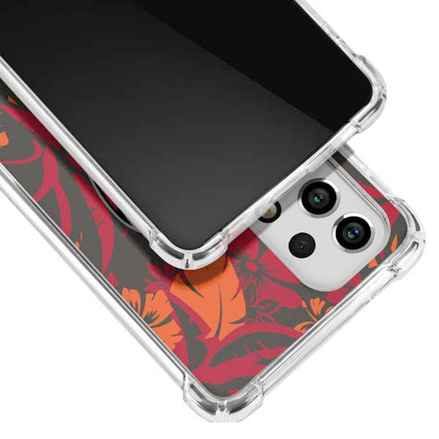 NFL Tampa Bay Buccaneers Tropical Print Galaxy A53 5G Clear Case