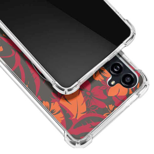 NFL Tampa Bay Buccaneers Tropical Print Galaxy A54 5G Clear Case