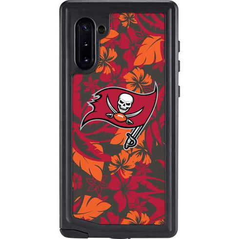 NFL Tampa Bay Buccaneers Tropical Print Galaxy Note 10 Waterproof Case