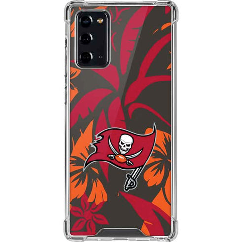 NFL Tampa Bay Buccaneers Tropical Print Galaxy Note20 5G Clear Case