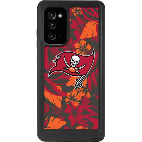 NFL Tampa Bay Buccaneers Tropical Print Galaxy Note20 5G Waterproof Case