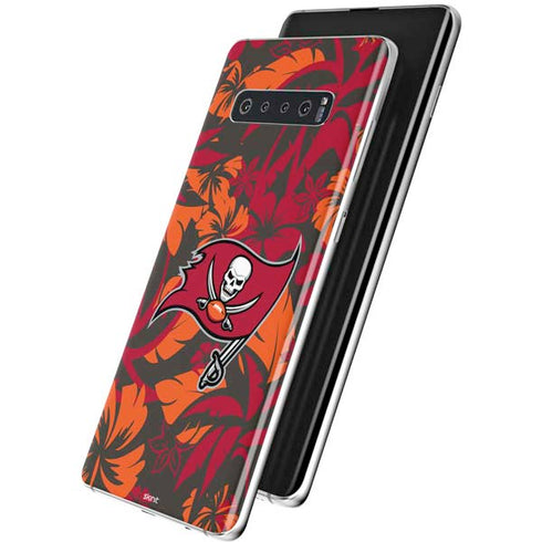 NFL Tampa Bay Buccaneers Tropical Print Galaxy S10 Plus Skin