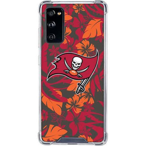 NFL Tampa Bay Buccaneers Tropical Print Galaxy S20 FE Clear Case
