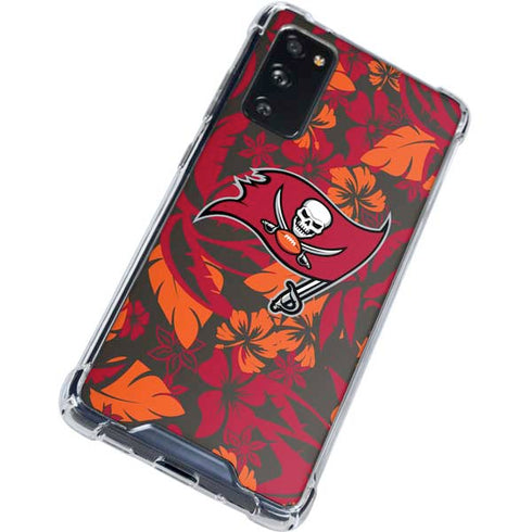 NFL Tampa Bay Buccaneers Tropical Print Galaxy S20 FE Clear Case