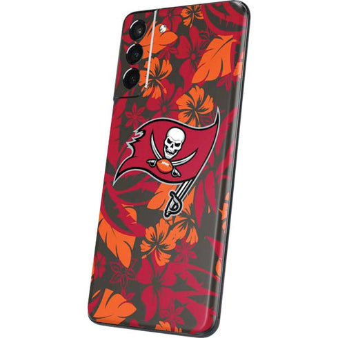 NFL Tampa Bay Buccaneers Tropical Print Galaxy S21 Plus 5G Skin