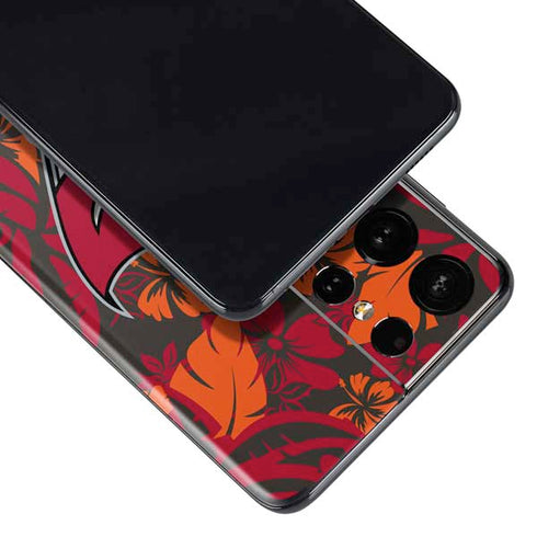 NFL Tampa Bay Buccaneers Tropical Print Galaxy S21 Ultra 5G Skin