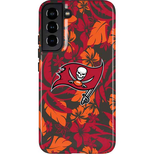 NFL Tampa Bay Buccaneers Tropical Print Galaxy S22 Plus Pro Case