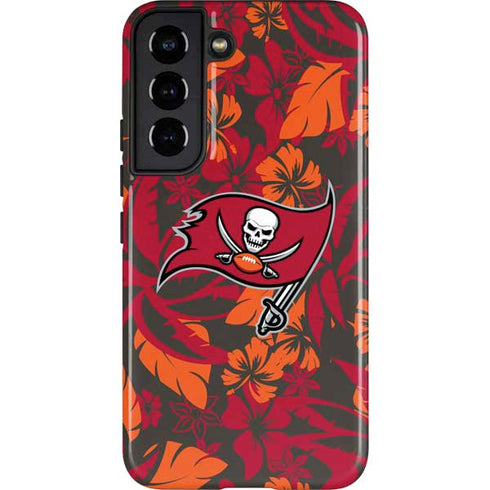 NFL Tampa Bay Buccaneers Tropical Print Galaxy S22 Pro Case