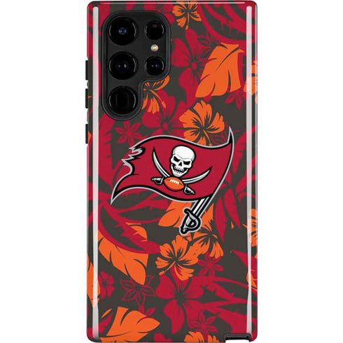 NFL Tampa Bay Buccaneers Tropical Print Galaxy S22 Ultra Pro Case