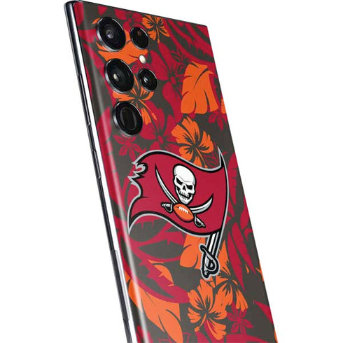 NFL Tampa Bay Buccaneers Tropical Print Galaxy S22 Ultra Skin