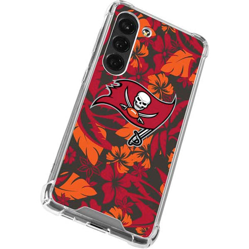NFL Tampa Bay Buccaneers Tropical Print Galaxy S23 Clear Case