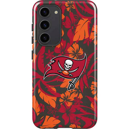 NFL Tampa Bay Buccaneers Tropical Print Galaxy S23 Plus Pro Case