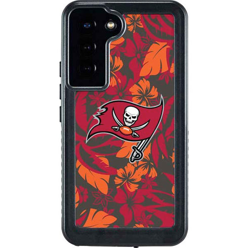 NFL Tampa Bay Buccaneers Tropical Print Galaxy S23 Plus Waterproof Case