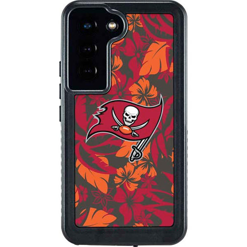 NFL Tampa Bay Buccaneers Tropical Print Galaxy S23 Waterproof Case