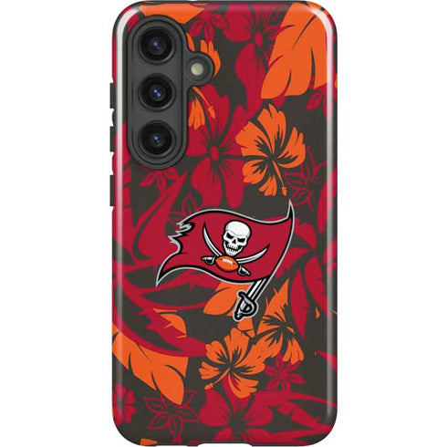 NFL Tampa Bay Buccaneers Tropical Print Galaxy S24 Plus Impact Case