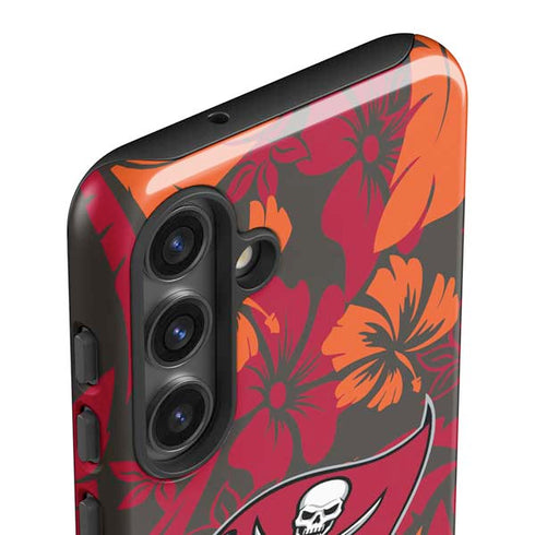 NFL Tampa Bay Buccaneers Tropical Print Galaxy S24 Plus Impact Case